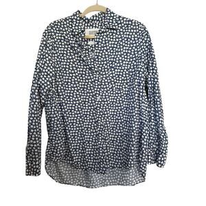 Grayson Button Up Shirt Cotton The Hero Daisy Oxford Blue White Size 4
